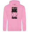 Жіноча толстовка (худі) It's not a bug it's a feature Рожевий фото