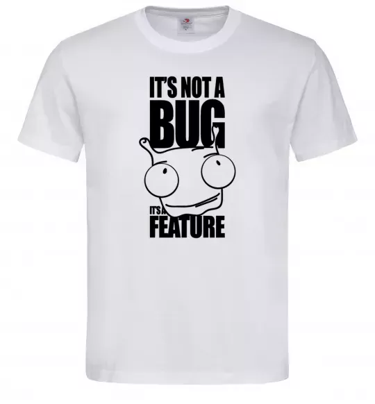 Мужская футболка It's not a bug it's a feature Белый фото