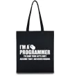 Еко-сумка I'm programmer never wrong Чорний фото