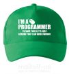 Кепка I'm programmer never wrong Зеленый фото