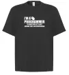 Футболка Оверсайз I'm programmer never wrong Чорний фото