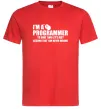 Мужская футболка I'm programmer never wrong Красный фото