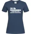 Жіноча футболка I'm programmer never wrong Темно-синій фото