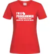 Жіноча футболка I'm programmer never wrong Червоний фото