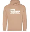 Жіноча толстовка (худі) I'm programmer never wrong Пісочний фото
