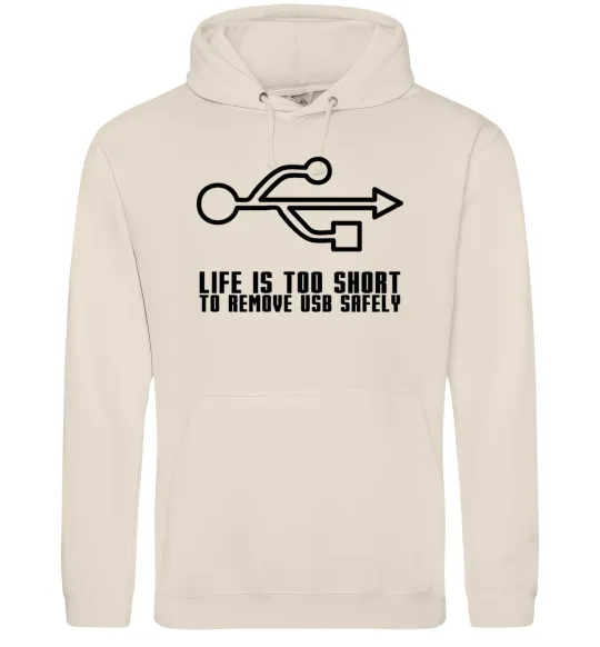 Чоловіча толстовка (худі) Life is too short to remove usb safely Таш фото
