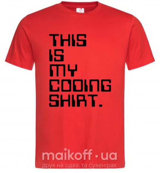 Чоловіча футболка This is my coding shirt Червоний фото