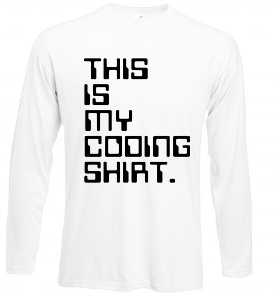 Лонгслів This is my coding shirt Білий фото