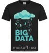 Чоловіча футболка Big data rain Чорний фото