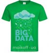 Чоловіча футболка Big data rain Зелений фото