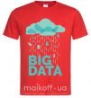 Мужская футболка Big data rain Красный фото