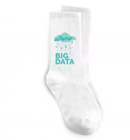 Шкарпетки Big data rain Білий фото