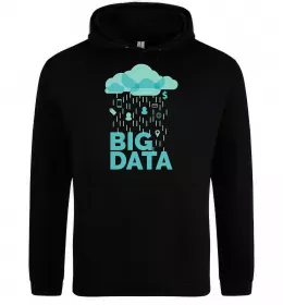 Мужская толстовка (худи) Big data rain Черный фото