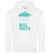 Мужская толстовка (худи) Big data rain Белый фото