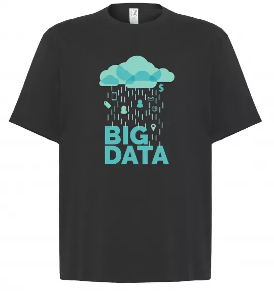 Футболка Оверсайз Big data rain Черный фото