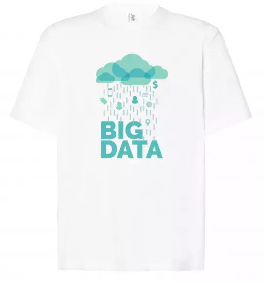 Футболка Оверсайз Big data rain Белый фото