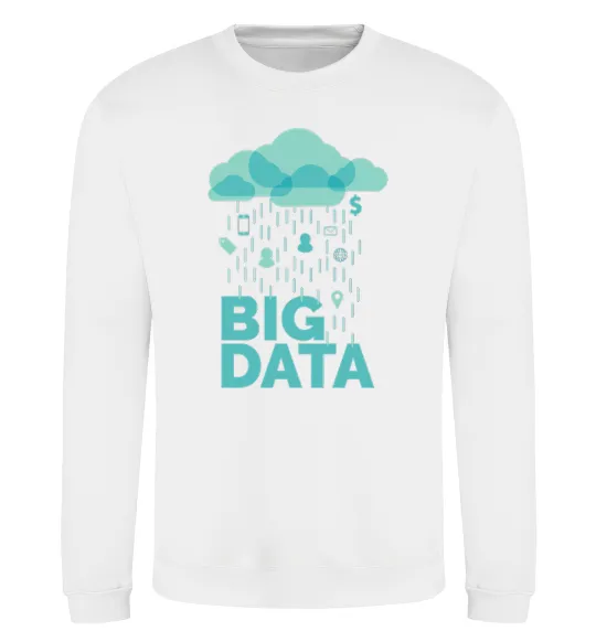 Свитшот Big data rain Белый фото