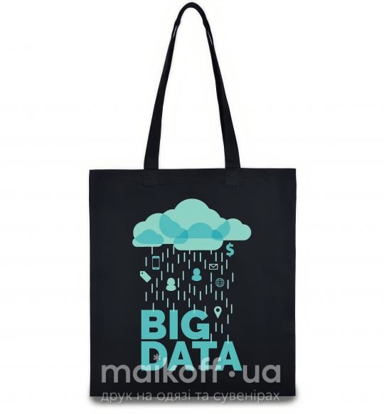 Эко-сумка Big data rain Черный фото