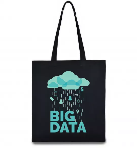 Еко-сумка Big data rain Чорний фото