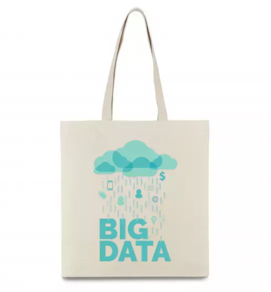 Еко-сумка Big data rain Бежевий фото