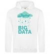 Мужская толстовка (худи) Big data rain Белый фото