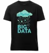Чоловіча преміум футболка Big data rain Чорний фото