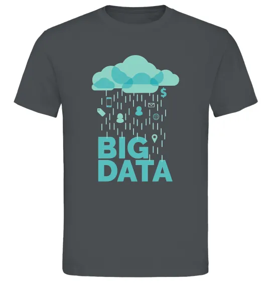 Мужская футболка Big data rain Графит фото