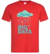 Мужская футболка Big data rain Красный Мужская футболка Big data rain Красный фото