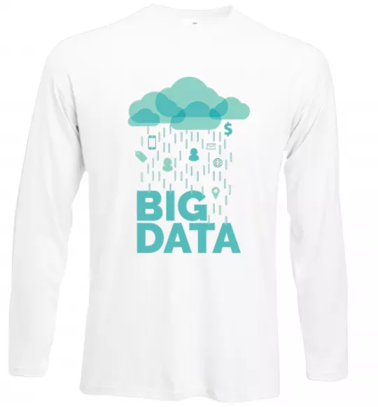 Лонгслів Big data rain Білий фото