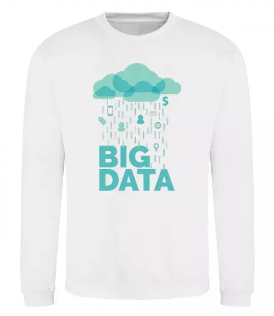 Свитшот Big data rain Белый фото