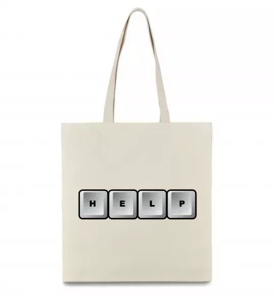 Еко-сумка Help bottons Бежевий фото