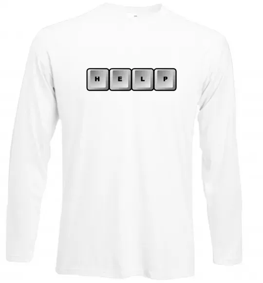 Лонгслів Help bottons Білий фото