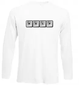 Лонгслив Help bottons Белый фото