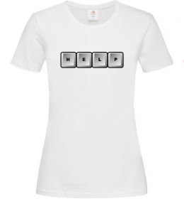 Женская футболка Help bottons