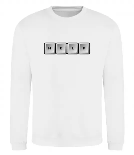 Світшот Help bottons Білий фото