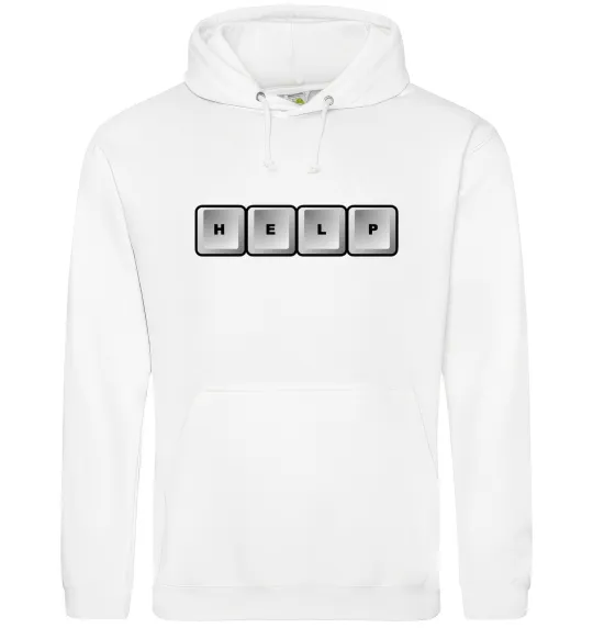 Женская толстовка (худи) Help bottons Белый фото