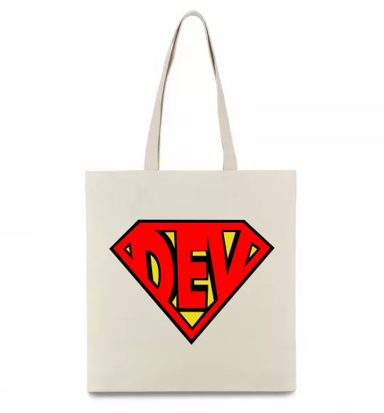 Еко-сумка Super dev Бежевий фото