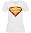 Женская футболка Super programmer logo Белый фото