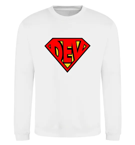 Свитшот Super dev Белый фото