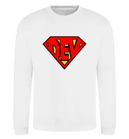 Свитшот Super dev Белый фото