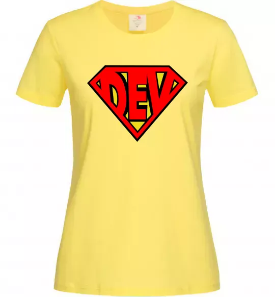 Женская футболка Super dev Лимонный фото
