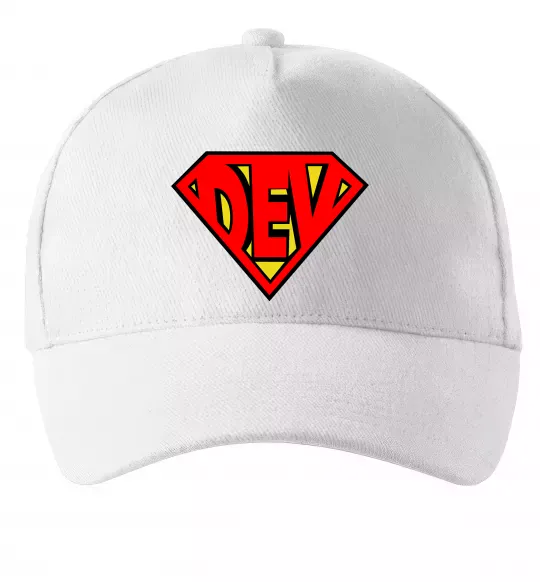 Кепка Super dev Білий фото