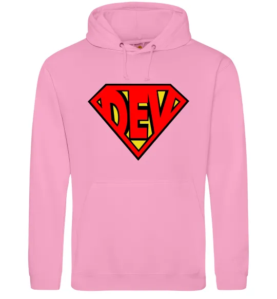 Мужская толстовка (худи) Super dev Розовый фото