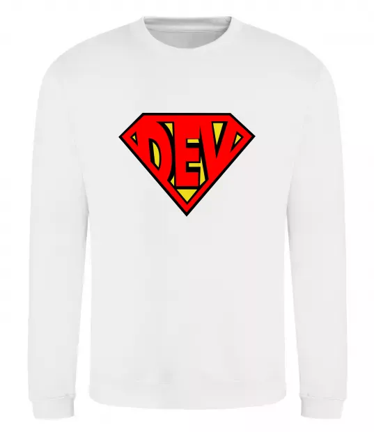 Світшот Super dev Білий фото