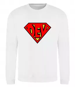 Свитшот Super dev Белый фото