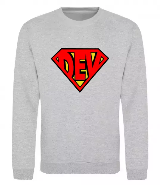 Світшот Super dev Сірий меланж фото