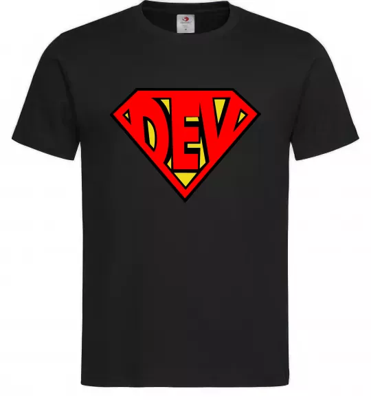 Мужская футболка Super dev Черный фото