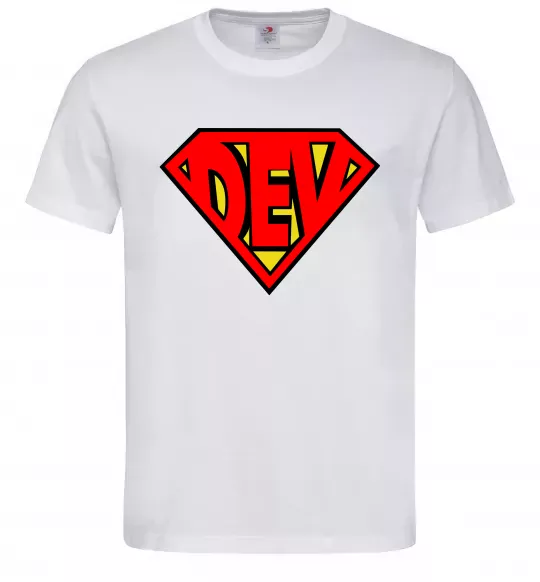 Мужская футболка Super dev Белый фото