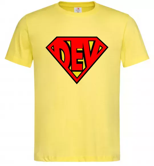 Мужская футболка Super dev Лимонный фото