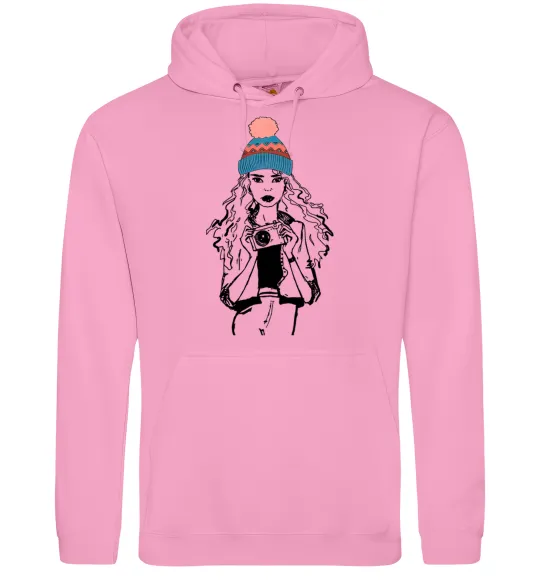 Женская толстовка (худи) Girl photo Розовый фото